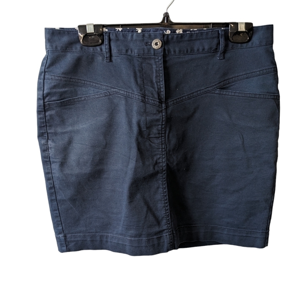 Brooks Brothers women's mini skirt office career navy blue size 10